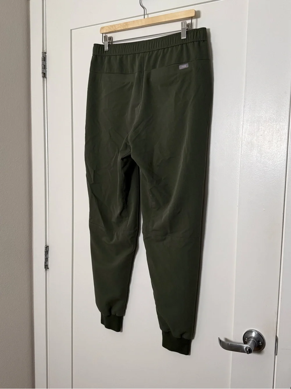 Figs Olive Green Joggers with Navy Drawstring